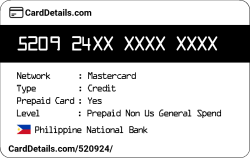Card Details: 520924