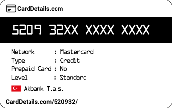 Card Details: 520932