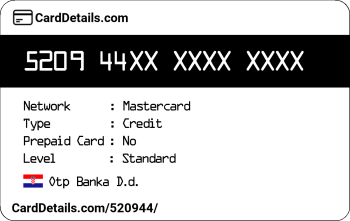 Card Details: 520944