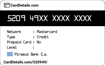 Card Details: 520949