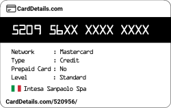 Card Details: 520956