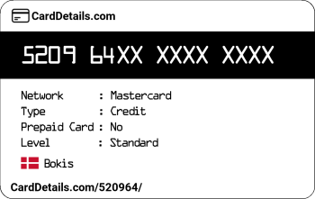 Card Details: 520964