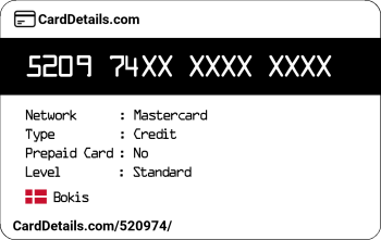 Card Details: 520974