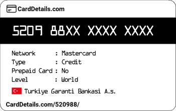Card Details: 520988