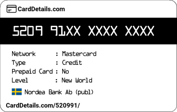 Card Details: 520991