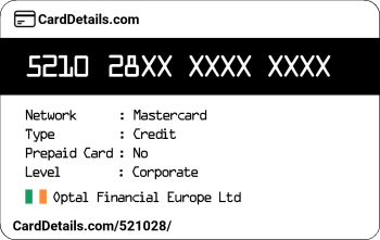 Card Details: 521028