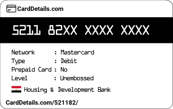 Card Details: 521182
