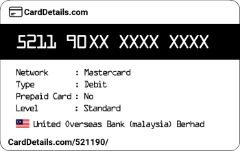 Card Details: 521190