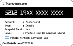 Card Details: 521219