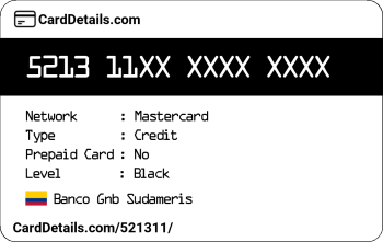 Card Details: 521311