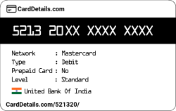 Card Details: 521320