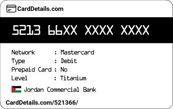 Card Details: 521366