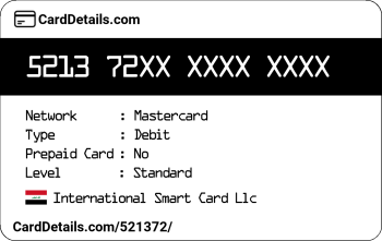 Card Details: 521372
