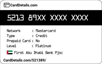 Card Details: 521389