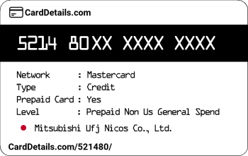 Card Details: 521480