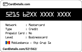 Card Details: 521562