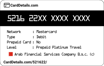 Card Details: 521622