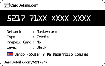 Card Details: 521771