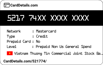Card Details: 521774