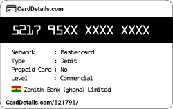 Card Details: 521795