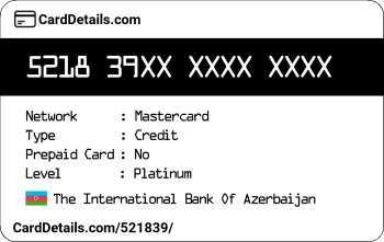 Card Details: 521839