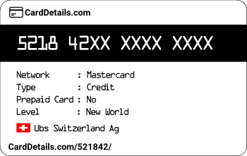 Card Details: 521842