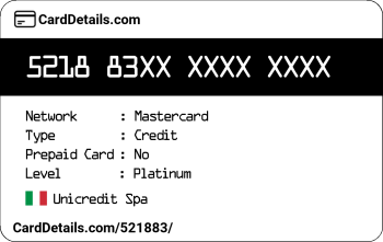 Card Details: 521883