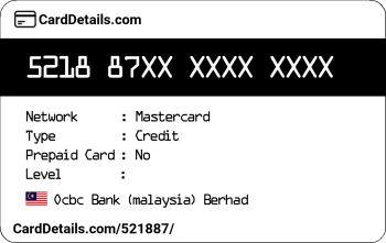 Card Details: 521887