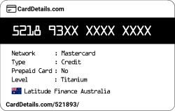 Card Details: 521893