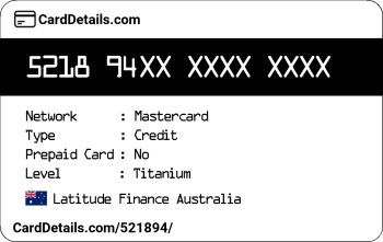 Card Details: 521894