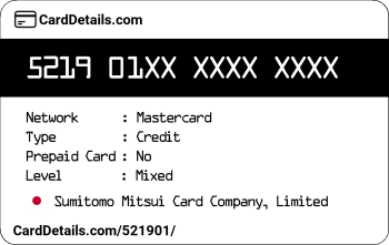 Card Details: 521901