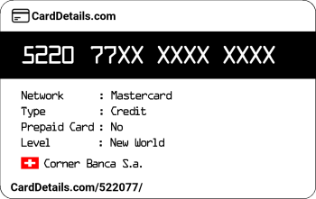 Card Details: 522077