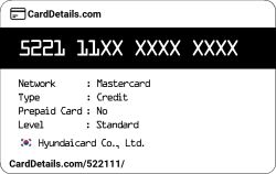 Card Details: 522111