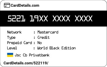 Card Details: 522119