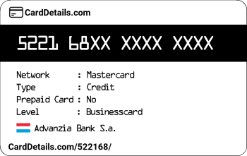 Card Details: 522168