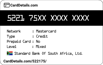 Card Details: 522175