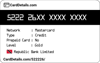 Card Details: 522226
