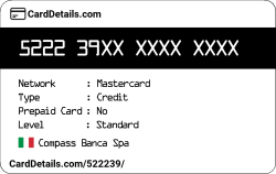 Card Details: 522239