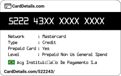 Card Details: 522243