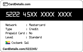 Card Details: 522245