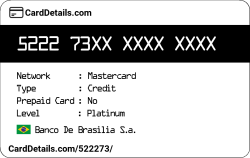 Card Details: 522273