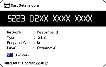 Card Details: 522302
