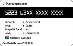 Card Details: 522363