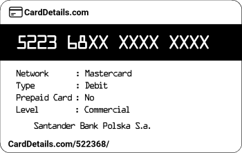 Card Details: 522368