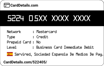 Card Details: 522405