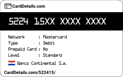 Card Details: 522415