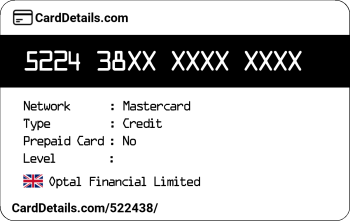 Card Details: 522438