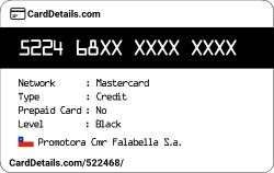 Card Details: 522468