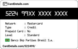 Card Details: 522499