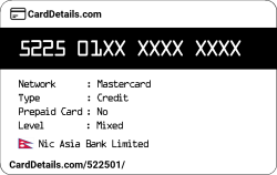 Card Details: 522501
